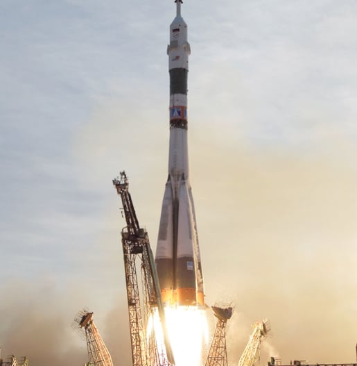 Illustration of a launch vehicle rocket